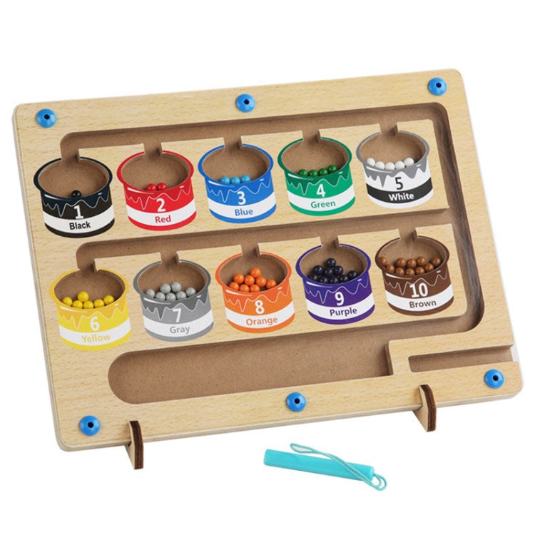 Magnetic Color Sorting Board Number Maze Wooden Counting Toy for Girls Boys Magnetic Color Sorting Board Number Maze Wooden Counting Toy for Girls Boys